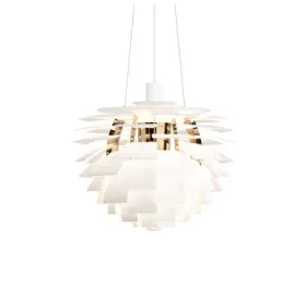 PH Artichoke hengelampe, hvit/messing, Ø 48 cm – Louis Poulsen - Stue - Moderne - Metall - Med en lyskilde