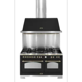 Komfyrpakke Svart/Messing - Dolce Vita 150 cm (komfyr + vifte + sprutbeskyttelse) Gasskomfyr Komfyrpakke Svart/Messing - Dolce Vita 150 cm (komfyr + vifte + sprutbeskyttelse) Gasskomfyr