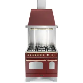 Komfyrpakke Bordeaux/Messing- Dolce Vita 90 cm 2 ovner (komfyr + vifte + veggbeskyttelse) Komfyrpakke Bordeaux/Messing- Dolce Vita 90 cm 2 ovner (komfyr + vifte + veggbeskyttelse)