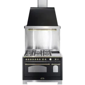 Komfyrpakke - Dolce Vita 120 cm (2 ovner) (Svart/Messing) Gass/Induksjon Komfyrpakke - Dolce Vita 120 cm (2 ovner) (Svart/Messing) Gass/Induksjon